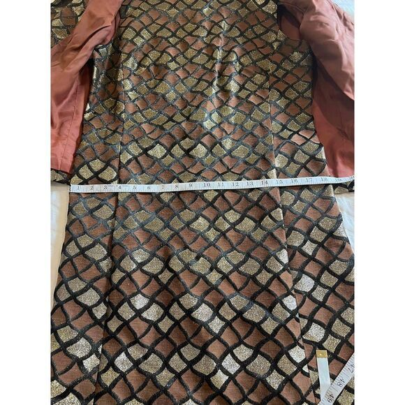 Vintage Fashions by Lee Jordan New York Sheath Dress with jacket real fur collar - Picture 10 of 16